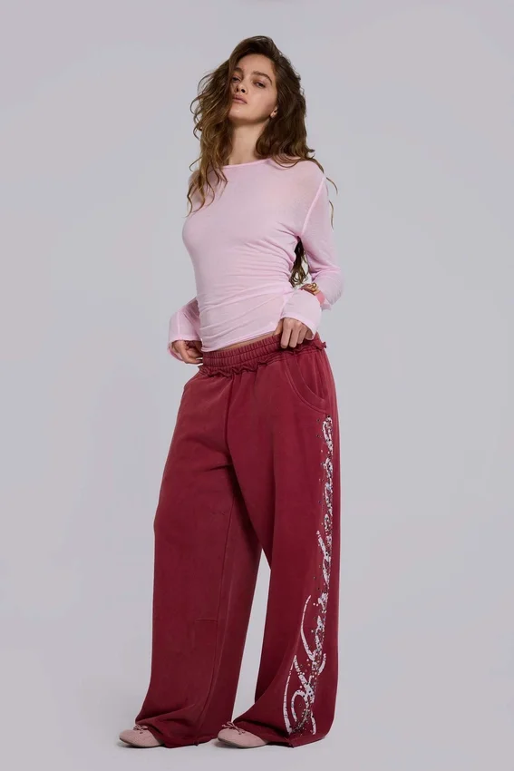 Spodnie Monster Joggers w kolorze bordowym