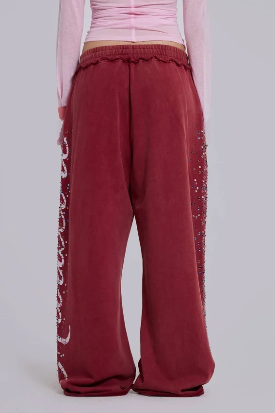 Spodnie Monster Joggers w kolorze bordowym
