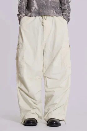 Spodnie Parachute Cargo Ecru