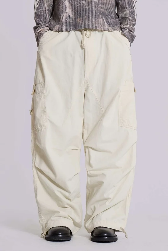 Spodnie Parachute Cargo Ecru