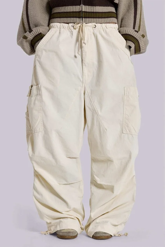Spodnie Parachute Cargo Ecru