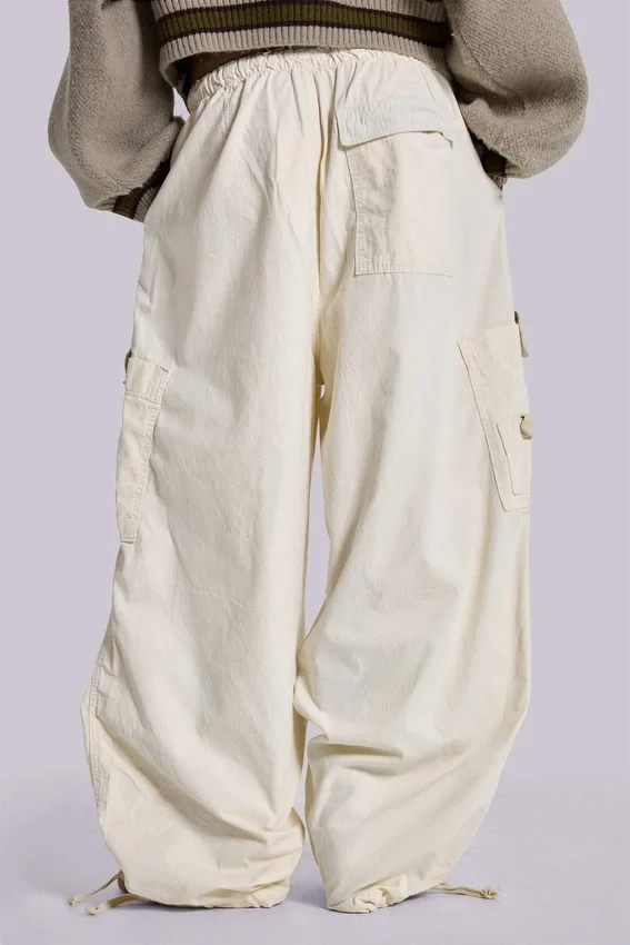 Spodnie Parachute Cargo Ecru
