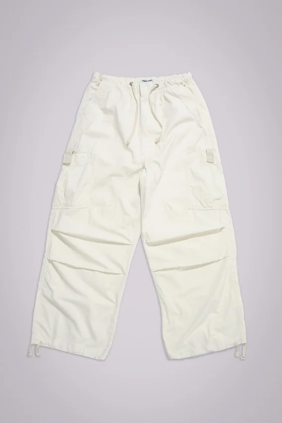 Spodnie Parachute Cargo Ecru