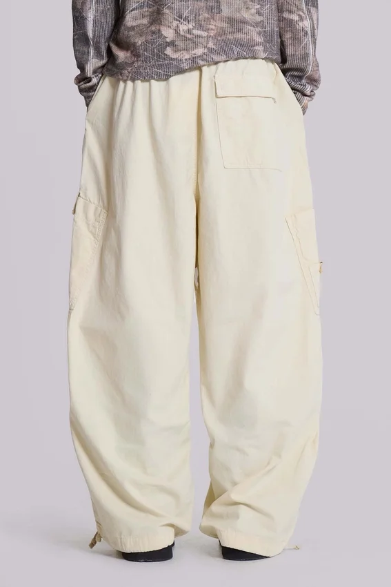 Spodnie Parachute Cargo Ecru