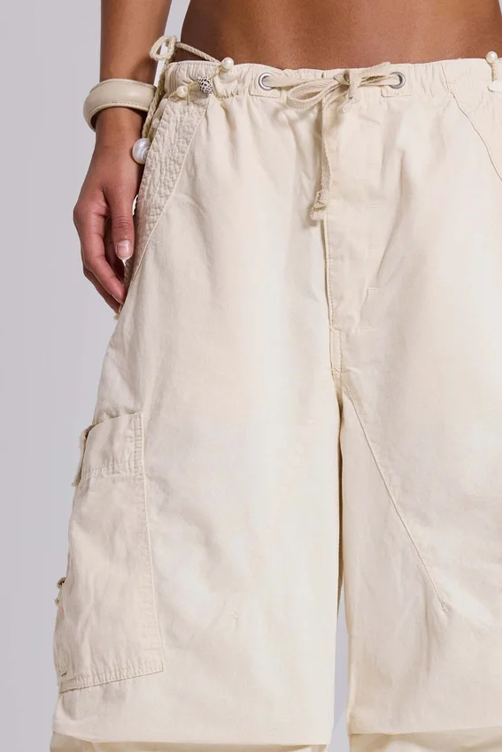 Spodnie Parachute Cargo Ecru