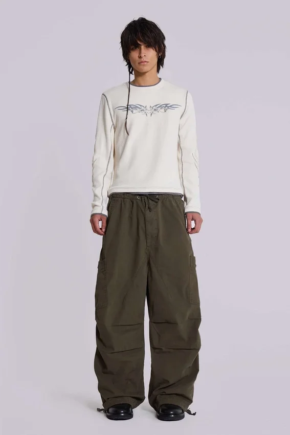 Spodnie Parachute Cargo w kolorze khaki