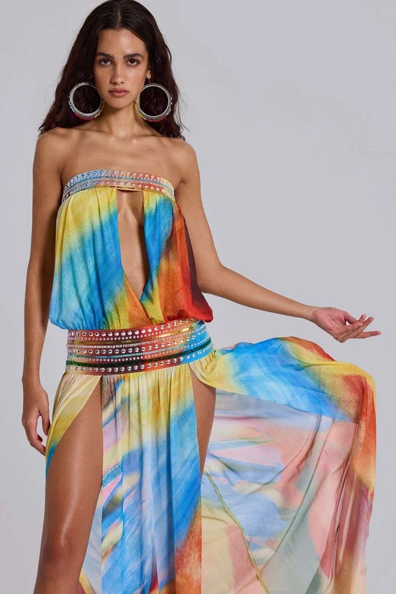 Sukienka maxi Livia z paskiem bandeau