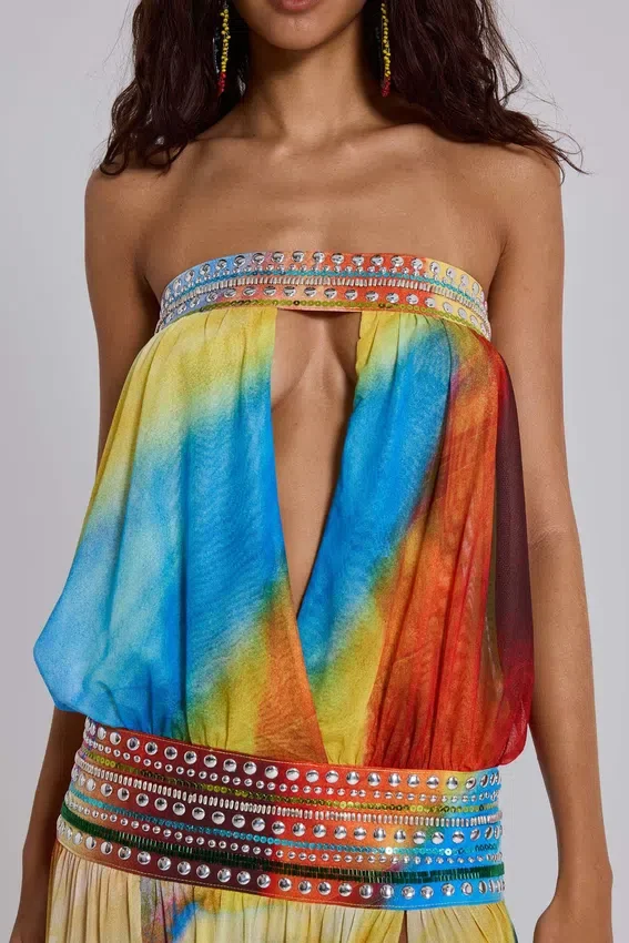 Sukienka maxi Livia z paskiem bandeau