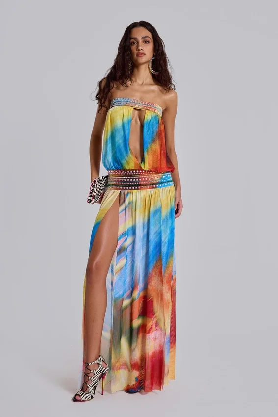 Sukienka maxi Livia z paskiem bandeau