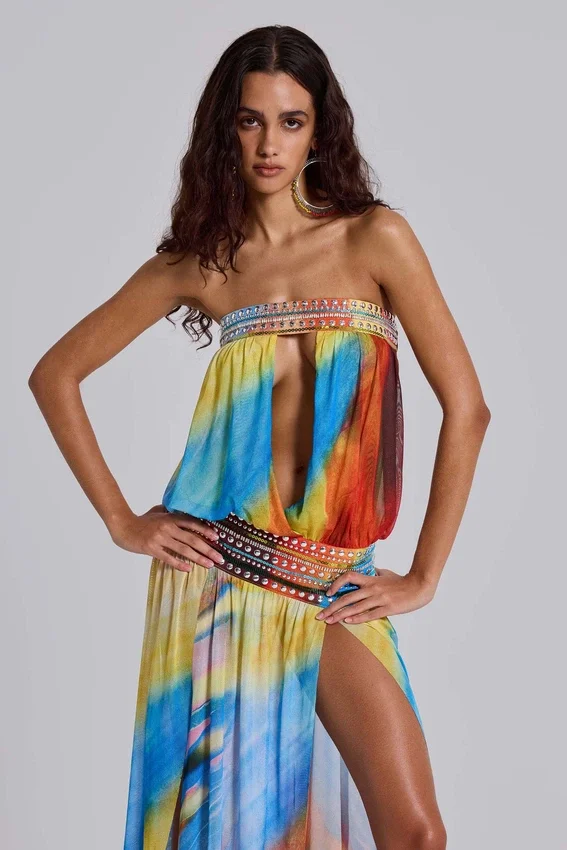 Sukienka maxi Livia z paskiem bandeau