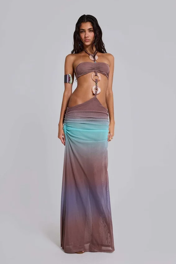 Sukienka maxi Marilis w stylu ombre