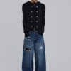 Sweter z kapturem w stylu militarnym