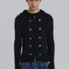 Sweter z kapturem w stylu militarnym