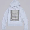 Szara bluzka z kapturem „Monster Hoodie” z melanżu