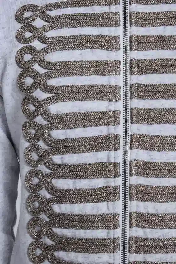 Szara bluzka z kapturem „Monster Hoodie” z melanżu