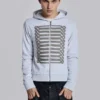 Szara bluzka z kapturem „Monster Hoodie” z melanżu