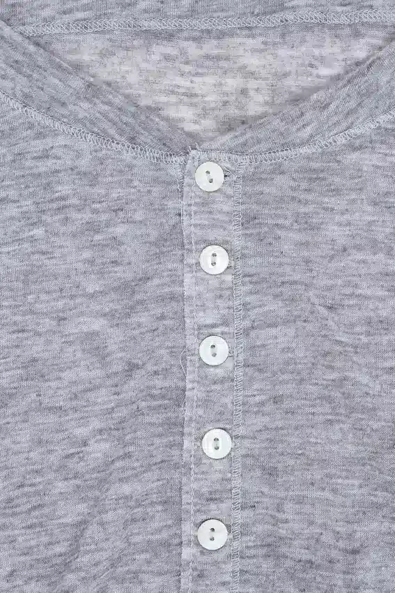 Szara koszulka typu henley Haze