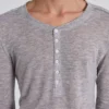 Szara koszulka typu henley Haze