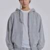 Szara, melanżowa Monster Hoodie w stylu oversize