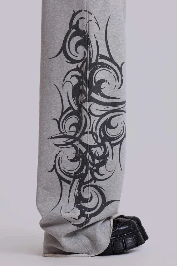 Szare, luźne spodnie dresowe Blade