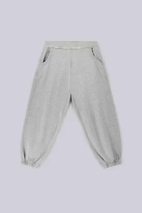 Szare melanżowe luźne Monster Joggers z mankietami