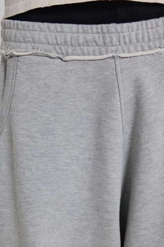 Szare melanżowe luźne Monster Joggers z mankietami