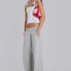 Szare, melanżowe, luźne spodnie dresowe Monster Joggers