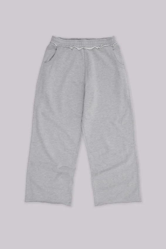 Szare, melanżowe, luźne spodnie dresowe Monster Joggers