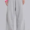 Szare, melanżowe, luźne spodnie dresowe Monster Joggers