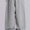 Szare, melanżowe, luźne spodnie dresowe Monster Joggers
