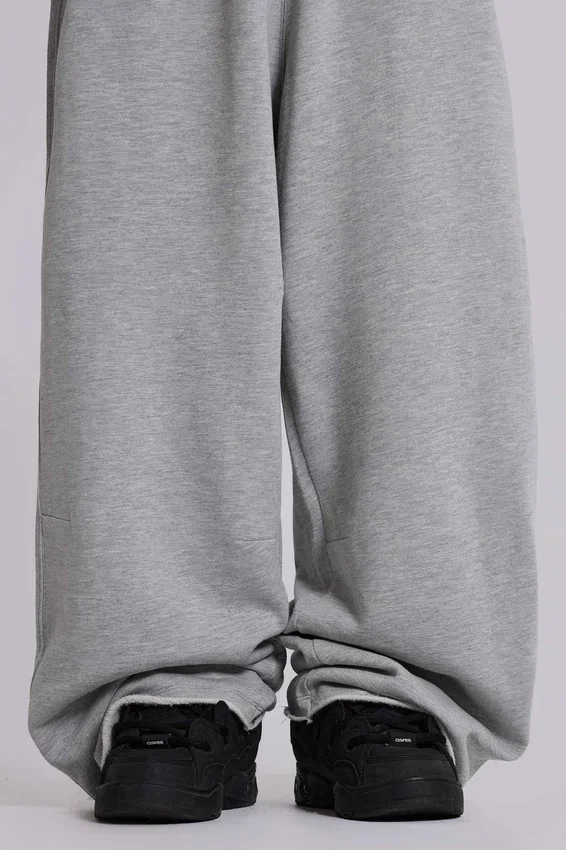Szare, melanżowe, luźne spodnie dresowe Monster Joggers