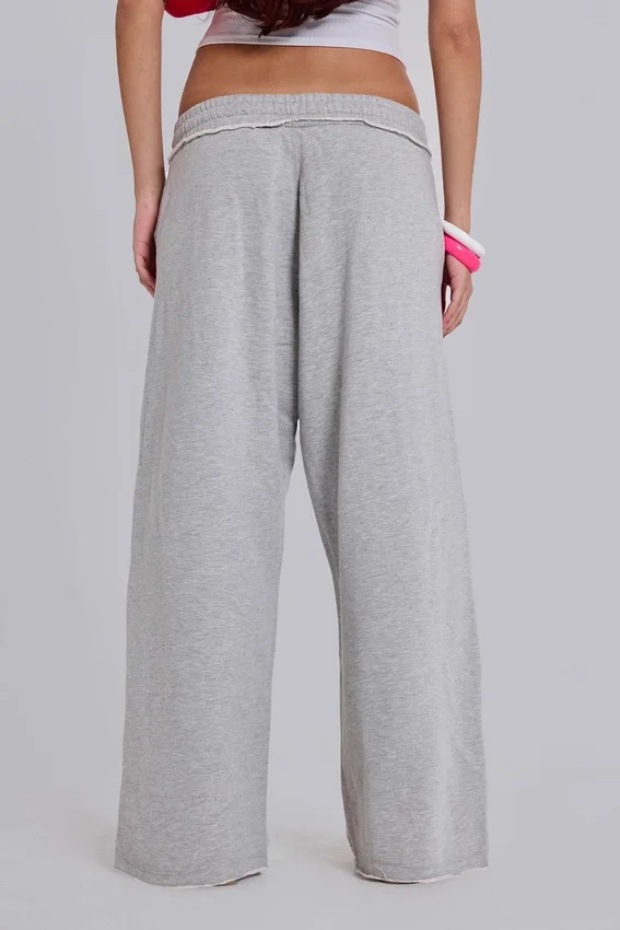 Szare, melanżowe, luźne spodnie dresowe Monster Joggers