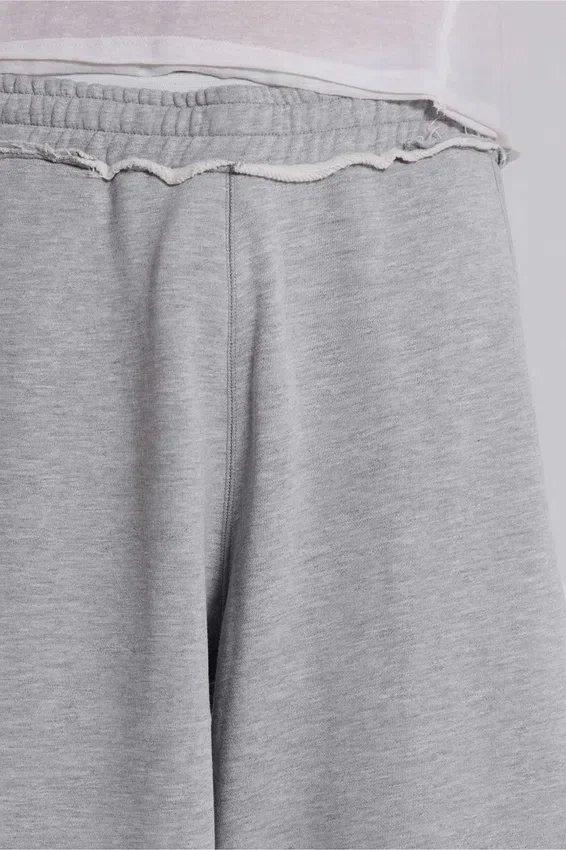Szare, melanżowe, luźne spodnie dresowe Monster Joggers