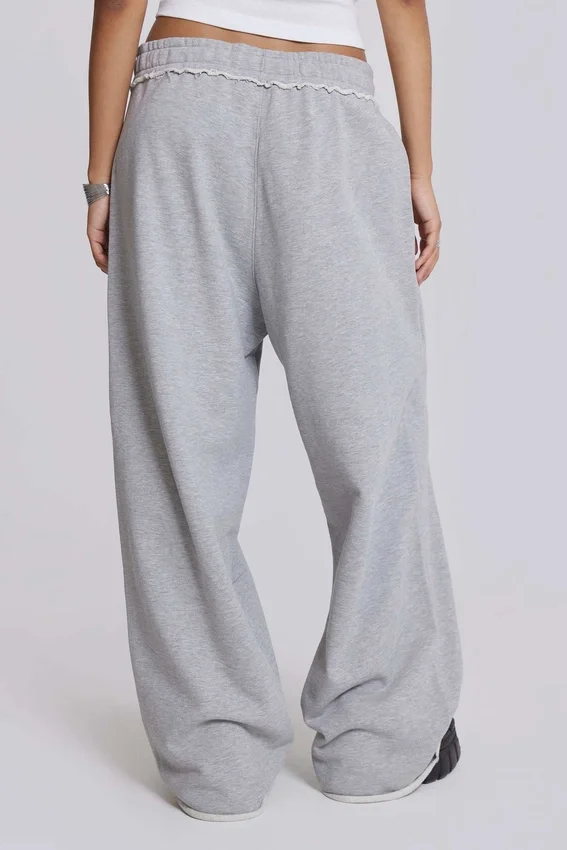 Szare, melanżowe, luźne spodnie dresowe Monster Joggers