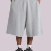 Szare, melanżowe, luźne szorty dresowe Monster Joggers