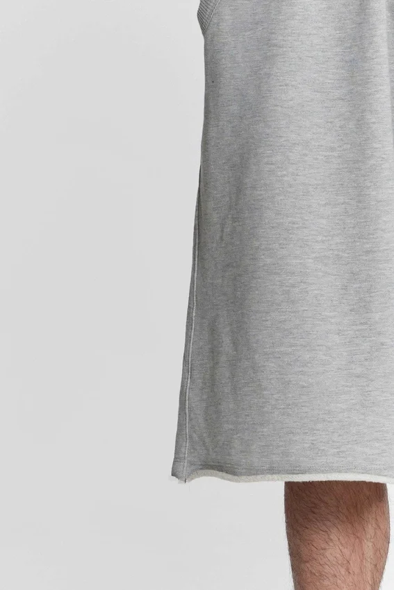 Szare, melanżowe, luźne szorty dresowe Monster Joggers