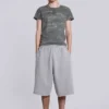 Szare, melanżowe, luźne szorty dresowe Monster Joggers