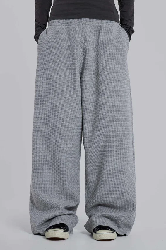 Szare, melanżowe Monster Joggers „Waffle”