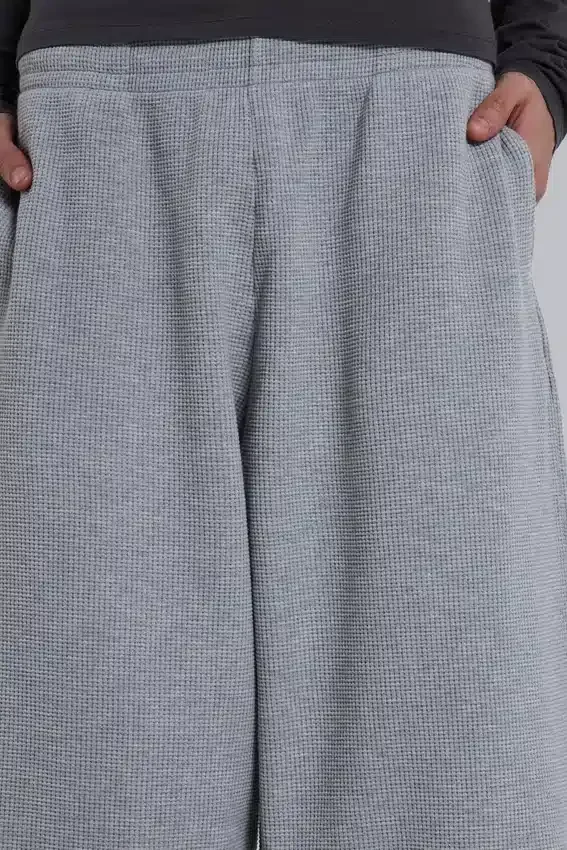 Szare, melanżowe Monster Joggers „Waffle”