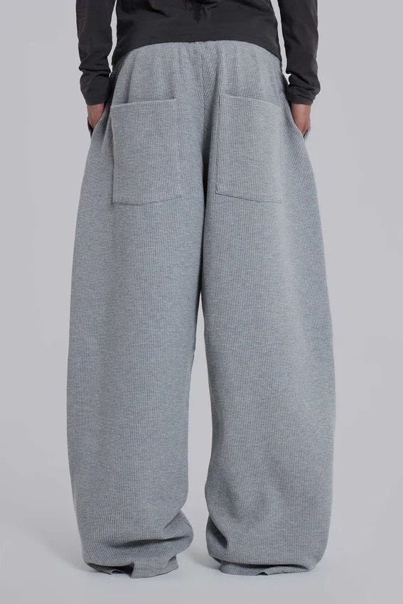 Szare, melanżowe Monster Joggers „Waffle”