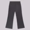 Szare spodnie garniturowe typu bootcut z fałdami