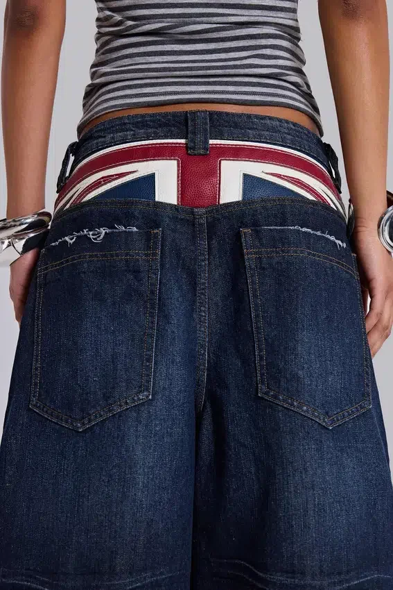 Szorty dżinsowe Union Jack Indigo Colossus