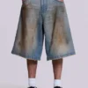 Szorty jeansowe Colossus w wykończeniu Mud Wash