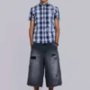 Szorty typu „carpenter” w stylu skate z efektem postarzenia