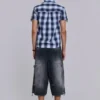 Szorty typu „carpenter” w stylu skate z efektem postarzenia