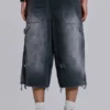 Szorty typu „carpenter” w stylu skate z efektem postarzenia