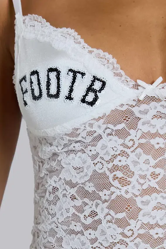 Top na ramiączkach z koronką Kickoff