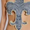 Top Rock Revival z motywem Fleur de Lis i ćwiekami