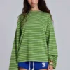Top z długim rękawem Klyne Stripe
