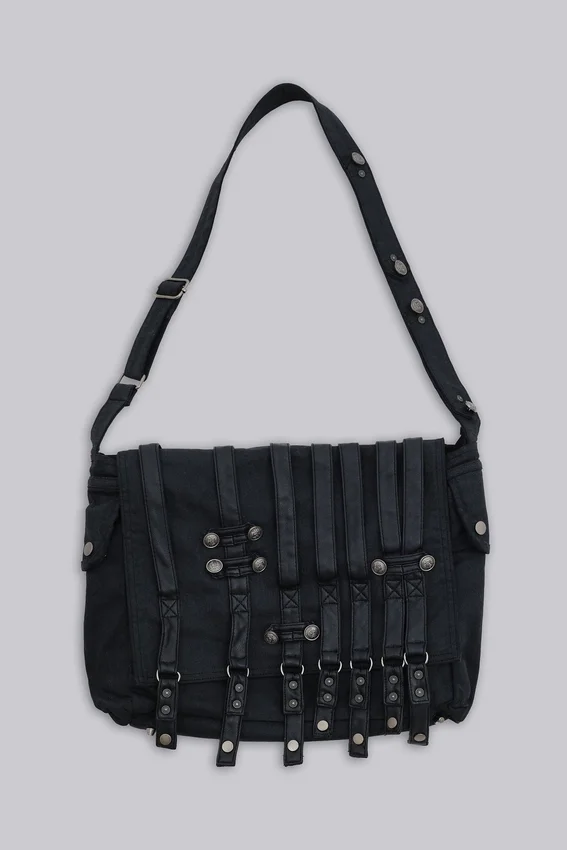 Torba satchel z powlekanego dżinsu „Drummer”